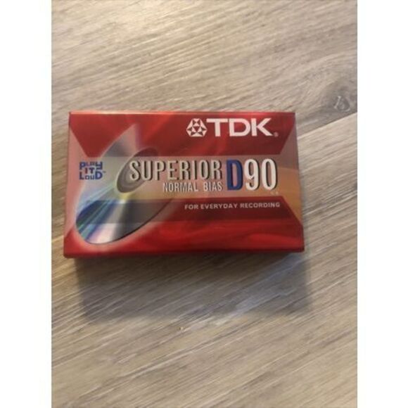 TDK D90 Normal Bias Superior Blank Audio Cassette Tapes New Old Stock - Picture 1 of 5